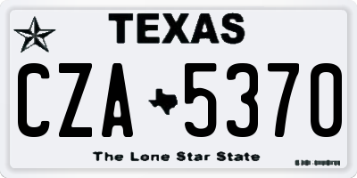 TX license plate CZA5370