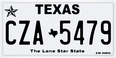 TX license plate CZA5479