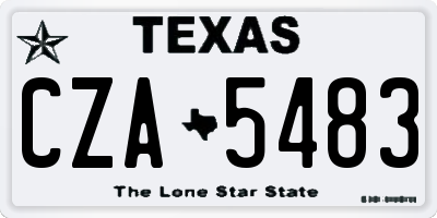 TX license plate CZA5483