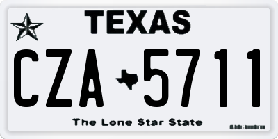 TX license plate CZA5711