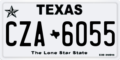 TX license plate CZA6055