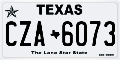 TX license plate CZA6073