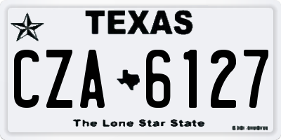 TX license plate CZA6127