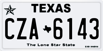 TX license plate CZA6143