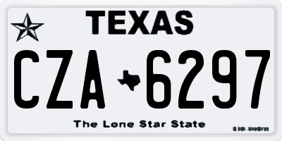 TX license plate CZA6297