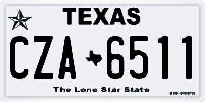 TX license plate CZA6511