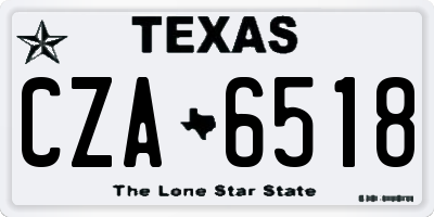 TX license plate CZA6518