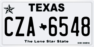 TX license plate CZA6548