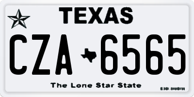 TX license plate CZA6565