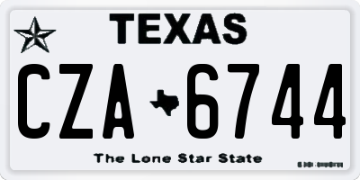 TX license plate CZA6744