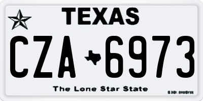 TX license plate CZA6973