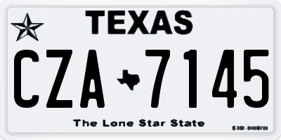 TX license plate CZA7145