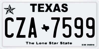 TX license plate CZA7599