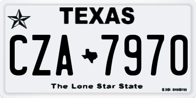 TX license plate CZA7970