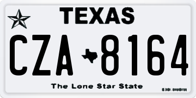 TX license plate CZA8164