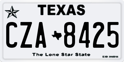 TX license plate CZA8425