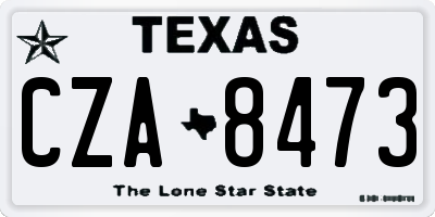 TX license plate CZA8473