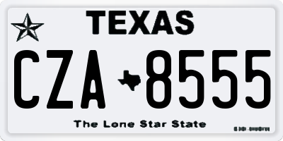 TX license plate CZA8555