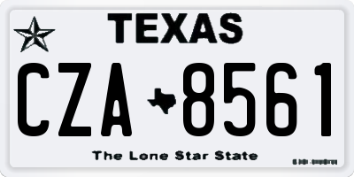 TX license plate CZA8561