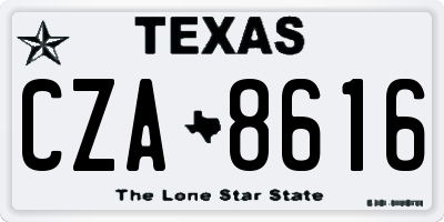 TX license plate CZA8616