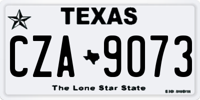TX license plate CZA9073