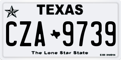 TX license plate CZA9739