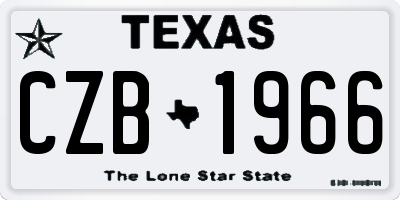 TX license plate CZB1966