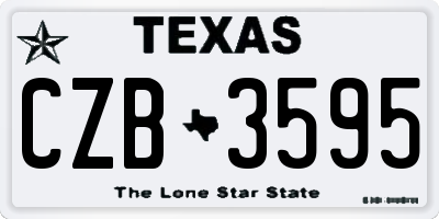 TX license plate CZB3595