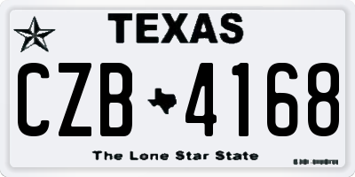 TX license plate CZB4168