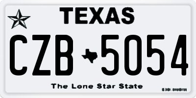 TX license plate CZB5054