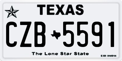 TX license plate CZB5591