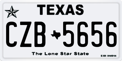 TX license plate CZB5656
