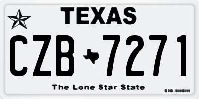 TX license plate CZB7271