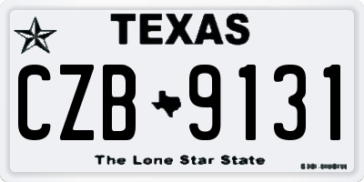 TX license plate CZB9131