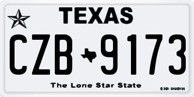 TX license plate CZB9173