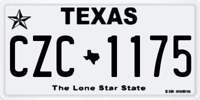 TX license plate CZC1175