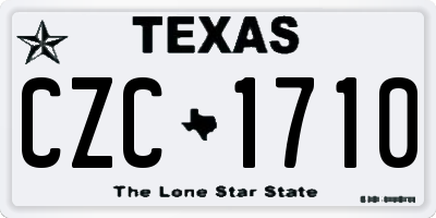 TX license plate CZC1710