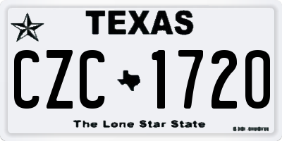 TX license plate CZC1720