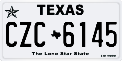 TX license plate CZC6145
