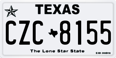 TX license plate CZC8155