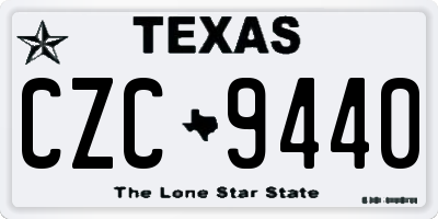 TX license plate CZC9440