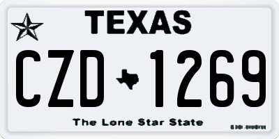 TX license plate CZD1269