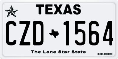 TX license plate CZD1564