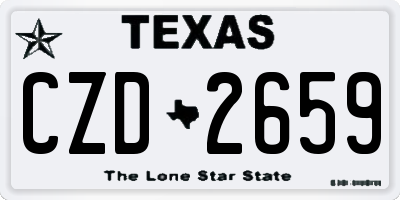TX license plate CZD2659