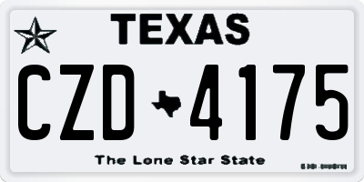 TX license plate CZD4175