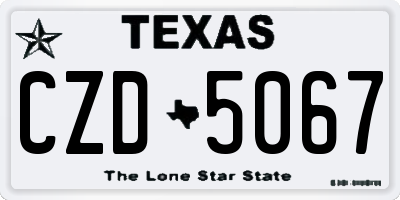 TX license plate CZD5067