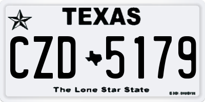 TX license plate CZD5179