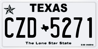 TX license plate CZD5271