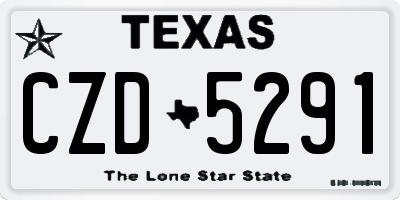 TX license plate CZD5291