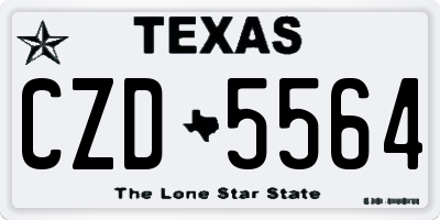 TX license plate CZD5564